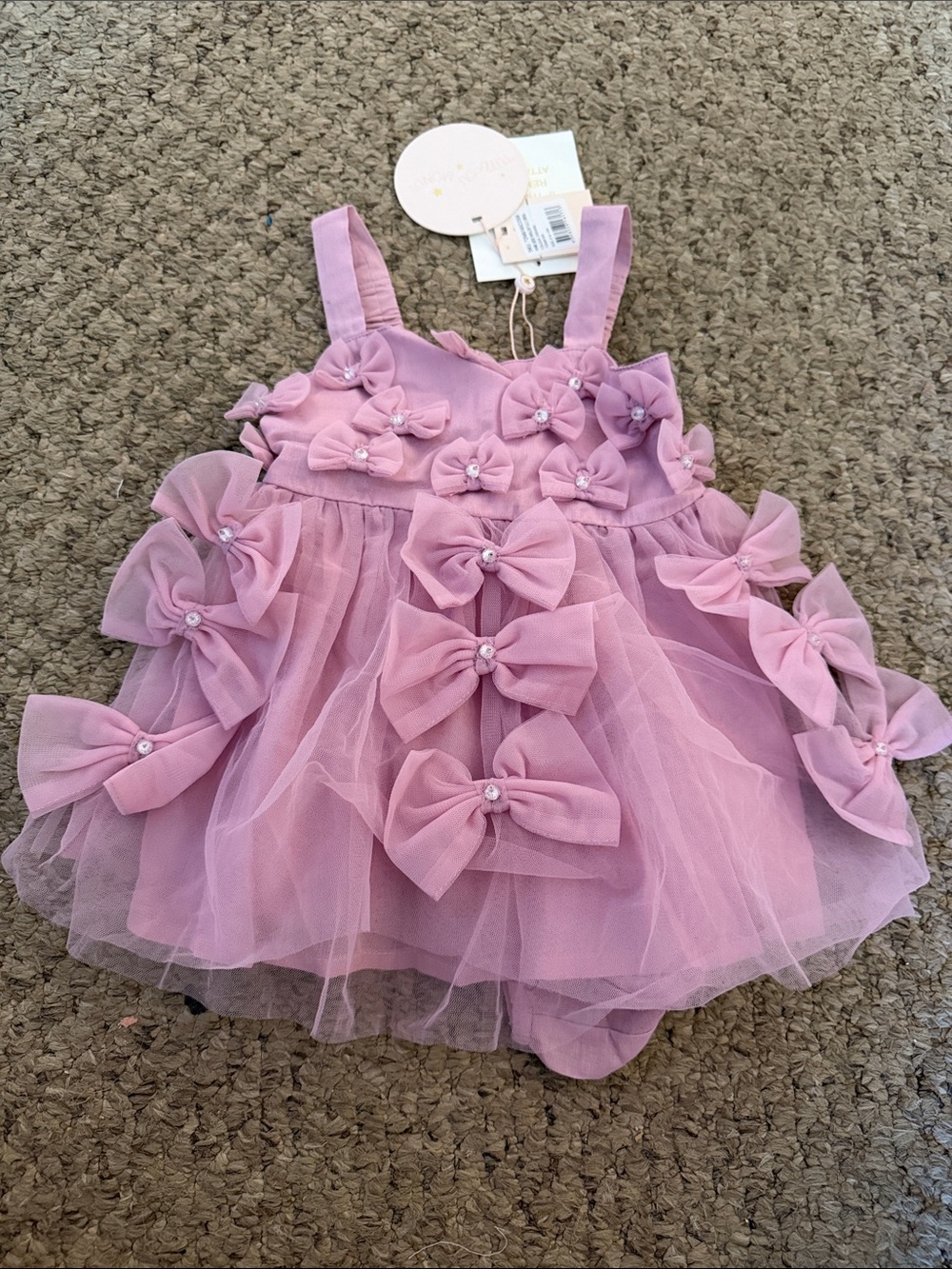 Tutu Du Monde - Purple Tulle Bow Baby Dress